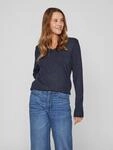 Vila V-Ausschnitt-Pullover "VIRIL V-NECK L/S KNIT TOP - NOOS" Materialmix, regular
