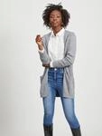 Strickjacke VILA "VIRIL OPEN L/S KNIT CARDIGAN - NOOS", Damen, Gr. XL, grau...