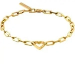 Armband LIEBESKIND BERLIN "Schmuck Geschenk Edelstahl Armkette Herz", gold