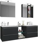 VCM Waschtisch "3-tlg. Doppel Waschplatz Waschtisch Badinos XXL" 3 Stk. tlg.
