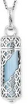 Kette mit Anh&auml;nger ENGELSRUFER "POWERFUL STONE BLAUER ACHAT" Gr. M, bunt