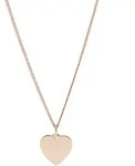 Kette mit Anh&auml;nger FOSSIL "Schmuck Edelstahl DREW HEART VINTAGE ICONIC Herz", rosa