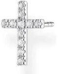 Single-Ohrstecker THOMAS SABO "Kreuz", bunt (silberfarben, wei&szlig;, kristallwei&szlig;),