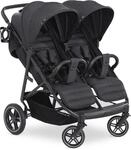 Hauck Geschwisterwagen "Uptown Duo, black" 30 kg mit schwenk- und feststellbaren