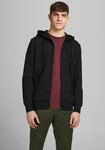 Jack & Jones Kapuzensweatjacke "JJEBASIC Hoodie mit Rippb&uuml;ndchen und angenehmem