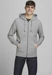 Jack & Jones Kapuzensweatjacke "JJEBASIC Hoodie mit Rippb&uuml;ndchen und angenehmem