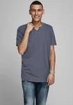 T-Shirt JACK & JONES "SPLIT NECK TEE", Herren, Gr. S, blau (navy blazer), Jersey,