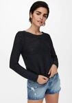 Strickpullover ONLY "ONLGEENA XO L/S PULLOVER KNT NOOS", Damen, Gr. M, blau (navy