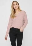 Vero Moda V-Ausschnitt-Pullover "VMCREWLEFILE LS V-NECK BLOUSE NOOS"