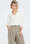 Shirtbluse JDY "JDYDIVYA LIFE 3/4 TOP WVN NOOS", Damen, Gr. 42 (XL), wei&szlig; (cloud