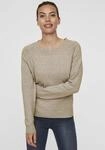 Vero Moda Rundhalspullover "VMDOFFY" in melierter Optik