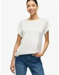 Vila Kurzarmshirt "VIELLETTE S/S SATIN TOP - NOOS" Kunstfaser, regular fit