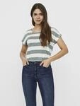 Vero Moda Kurzarmshirt "VMWIDE STRIPE SL TOP GA JRS NOOS" Viskosemischung