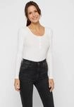pieces Langarmshirt "PCKITTE LS TOP NOOS BC" Baumwollmischung, slim fit