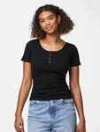 pieces Kurzarmshirt "PCKITTE SS TOP NOOS BC" Baumwollmischung, slim fit