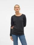Vero Moda Rundhalspullover "VMCARE STRUCTURE LS O-NECK BLOUSE" aus Bio-Baumwolle