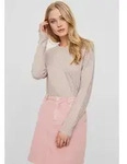 Rundhalspullover VERO MODA "VMDOFFY", Damen, Gr. XL, rosa (woodrose melange), Strick,