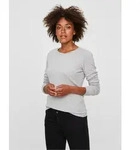 Rundhalspullover VERO MODA "VMCARE STRUCTURE LS O-NECK BLOUSE", Damen, Gr. XL, grau