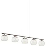 EGLO H&auml;ngeleuchte "ROMAGNESE Pendellampe, Stahl und Glas, IP20, Esstischlampe,