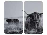 Herd-Abdeckplatte WENKO "Highland Cattle" Herdabdeckplatten Gr. B/H/L: 30 cm x 5,5 cm