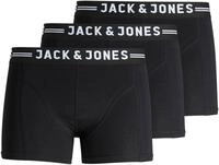 Boxer JACK & JONES "Sense Trunks", Herren, Gr. M, 3 Stk., schwarz (schwarz,...