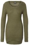 Rundhalspullover URBAN CLASSICS "Urban Classics Damen Ladies Long Wideneck Sweater",