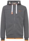 Kapuzenpullover SOLID "Kapuzensweatjacke SDBenjamin", Herren, Gr. M, grau (grau mel),