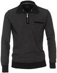Sweatshirt CASAMODA "CASAMODA Sweattroyer uni", Herren, Gr. M, grau, 100% Baumwolle,