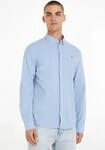 Tommy Jeans Langarmhemd "TJM Slim Stretch Oxford Shirt" mit Flaglabel auf der...