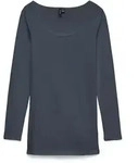Langarmshirt VERO MODA "VMMAXI MY LS SOFT LONG U-NECK NOOS", Damen, Gr. XS, blau