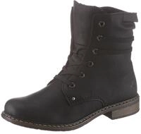 Schn&uuml;rboots RIEKER, Damen, Gr. 36, schwarz, Nubuklederimitat, Schuhe Schn&uuml;rboots,