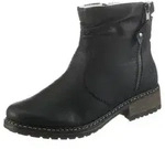 Winterstiefelette RIEKER, Damen, Gr. 40, schwarz, Nubuklederimitat, unifarben, Schuhe