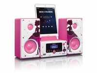 LENCO Microanlage "MC-020 Mikro-Stereoanlage mit FM-Radio und Bluetooth" Radios pink