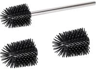 WENKO WC-Reinigungsb&uuml;rste Set 3 Stk. aus Edelstahl Silikon Durchmesser 7,5 cm,