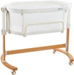 BabyGo Beistellbett "Amila, beige white" mit Schaukelfunktion