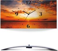 Artland Wanduhr "Sonnenuntergang am Strand" wahlweise mit Quarz- oder Funkuhrwerk,