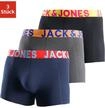 Jack & Jones Boxer "JACCRAZY im Dreierpack mit kontrastfarbenem Bund und