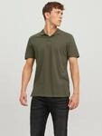 Poloshirt JACK & JONES "BASIC POLO", Herren, Gr. M, gr&uuml;n (olive night), Piqu&eacute;,