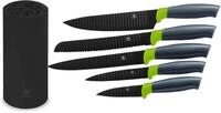 KING Messerblock "Carbon Optic" 6 Stk. Wellenschliff