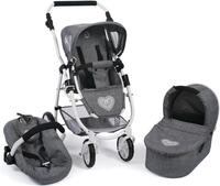 Kombi-Puppenwagen CHIC2000 "Emotion All In 3in1, Jeans Grey", grau (jeans grau),