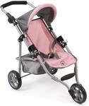 Puppenbuggy CHIC2000 "Jogging-Buggy Lola", bunt (melange grau, rosa), Puppenwagen,