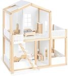 Puppenhaus PINOLINO "Ida", wei&szlig; (wei&szlig;, natur), Puppenh&auml;user, KinderB:64cm H:71cm