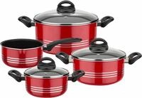 GSW Topf-Set "Milano color" Set, je 1 Kochtopf &Oslash; 16/20/24 cm, 1x Stielkasserolle &Oslash;