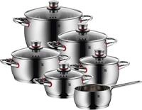 WMF Topf-Set "Quality One" Set, 11 Stk. tlg. Cromargan Edelstahl Rostfrei 18/10