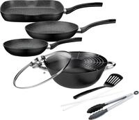 GSW Topf-Set "Gourmet Granit" Set, 1x Bratpfanne &Oslash; 20/24 cm, 1x Grillpfanne 28...
