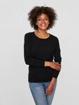 Vero Moda Rundhalspullover "VMCARE STRUCTURE LS O-NECK BLOUSE" aus Bio-Baumwolle