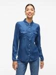 Vila Jeansbluse "VIBISTA" in leichter Used-Waschung