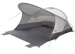 Strandmuschel HIGH PEAK "Cordoba 80", grau (aluminium, dunkelgrau), Zelte, B/H/L: