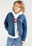 Jeansjacke LEVI'S KIDS "TRUCKER JACKET", Jungen, Gr. 16/176, blau (blau used),