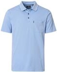 Poloshirt CASAMODA "CASAMODA Polo-Shirt uni", Herren, Gr. S, himmelblau, 55%